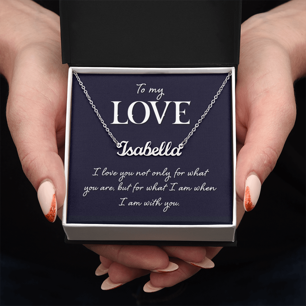 To My Love Name Necklace Gift for Wife Soulmate