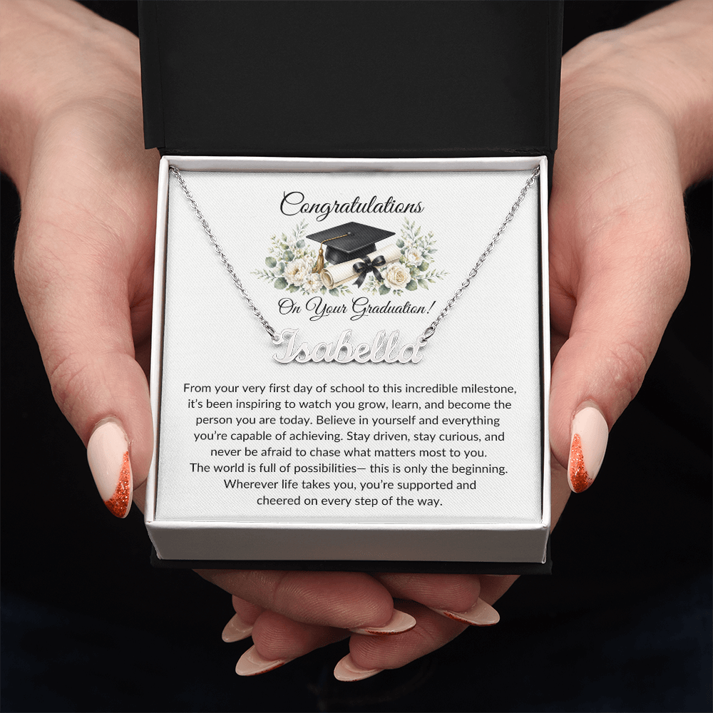 Graduation Name Necklace Gift