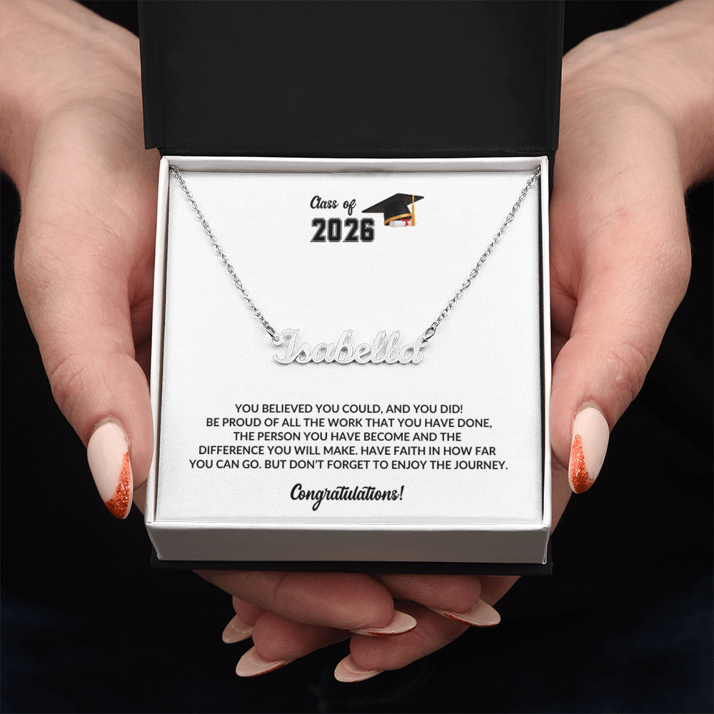 Class of 2026 Name Necklace Graduation Gift