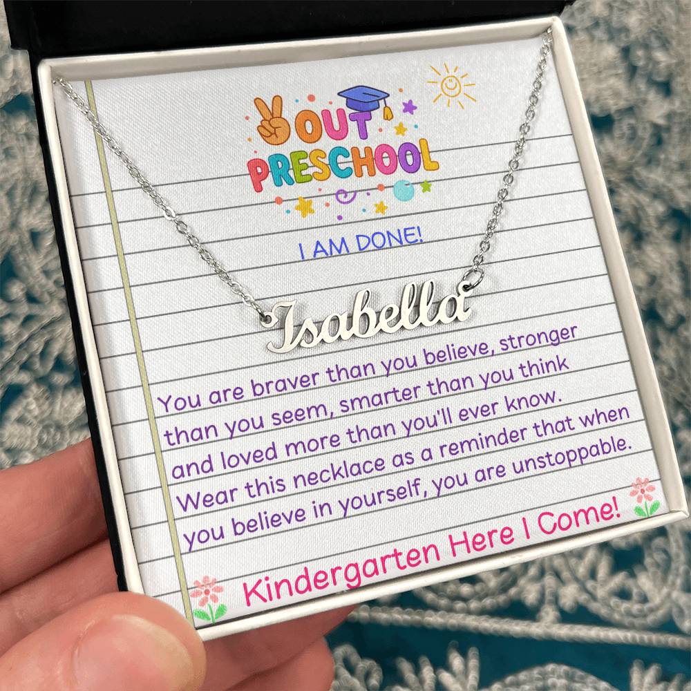 Preschool Graduation Name Necklace