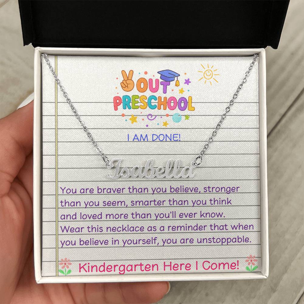 Preschool Graduation Name Necklace
