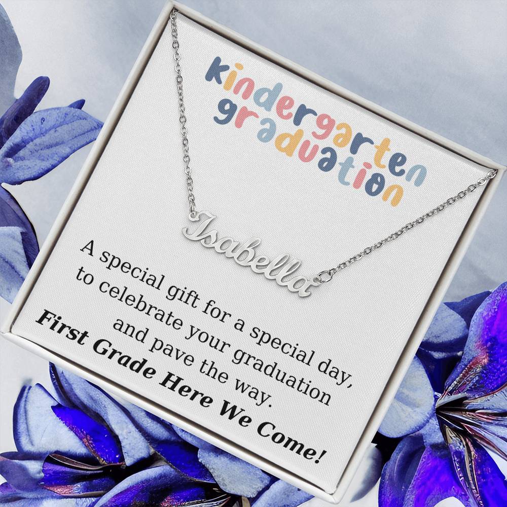 Kindergarten Graduation - Personalized Name Necklace-[Heartfelt Family Gift]