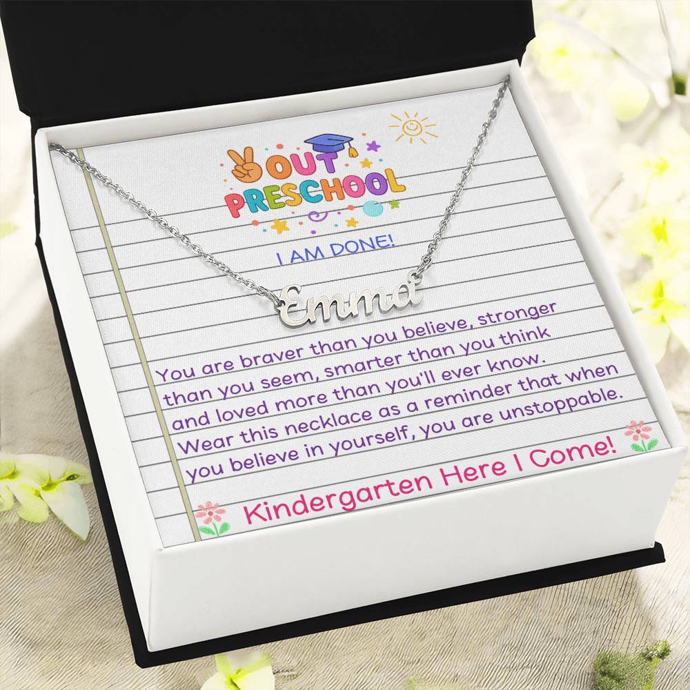 Preschool Graduation Name Necklace