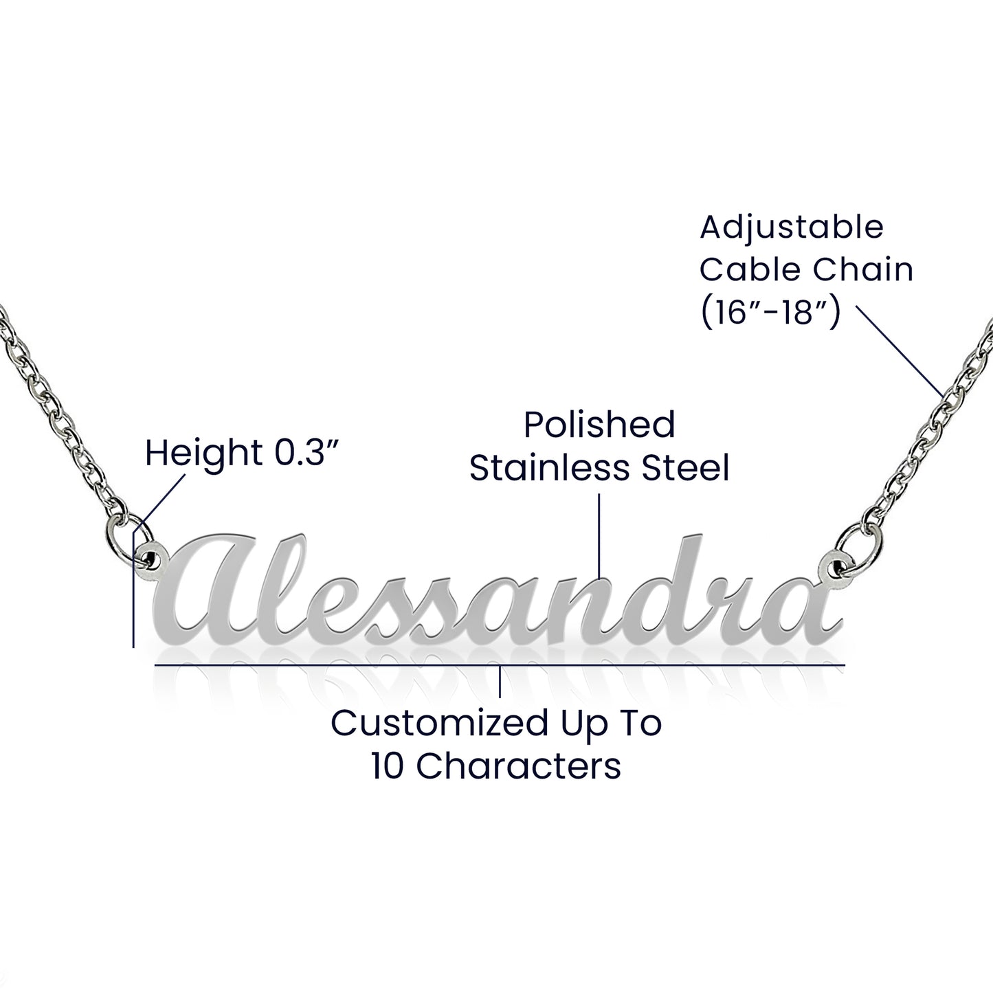 Preschool Graduation Name Necklace-[Heartfelt Family Gift]