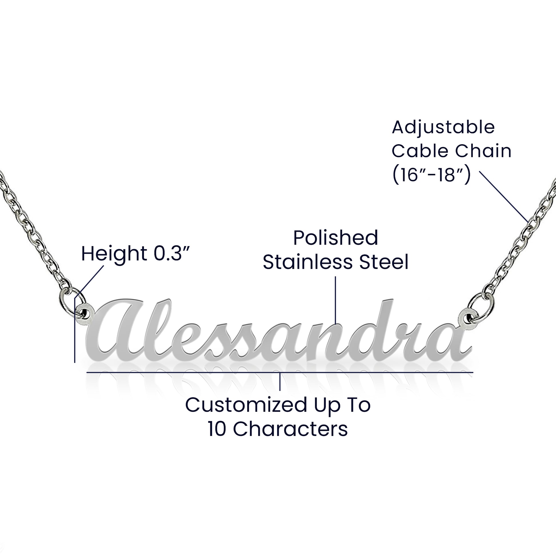 Preschool Graduation Name Necklace-[Heartfelt Family Gift]