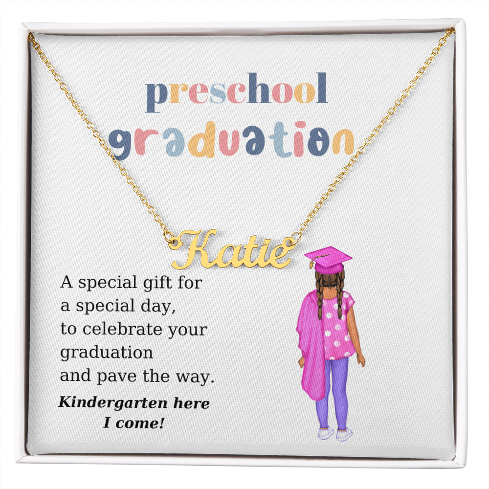 Preschool Graduate Name Necklace