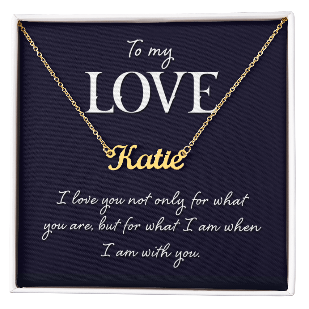 To My Love Name Necklace Gift for Wife Soulmate