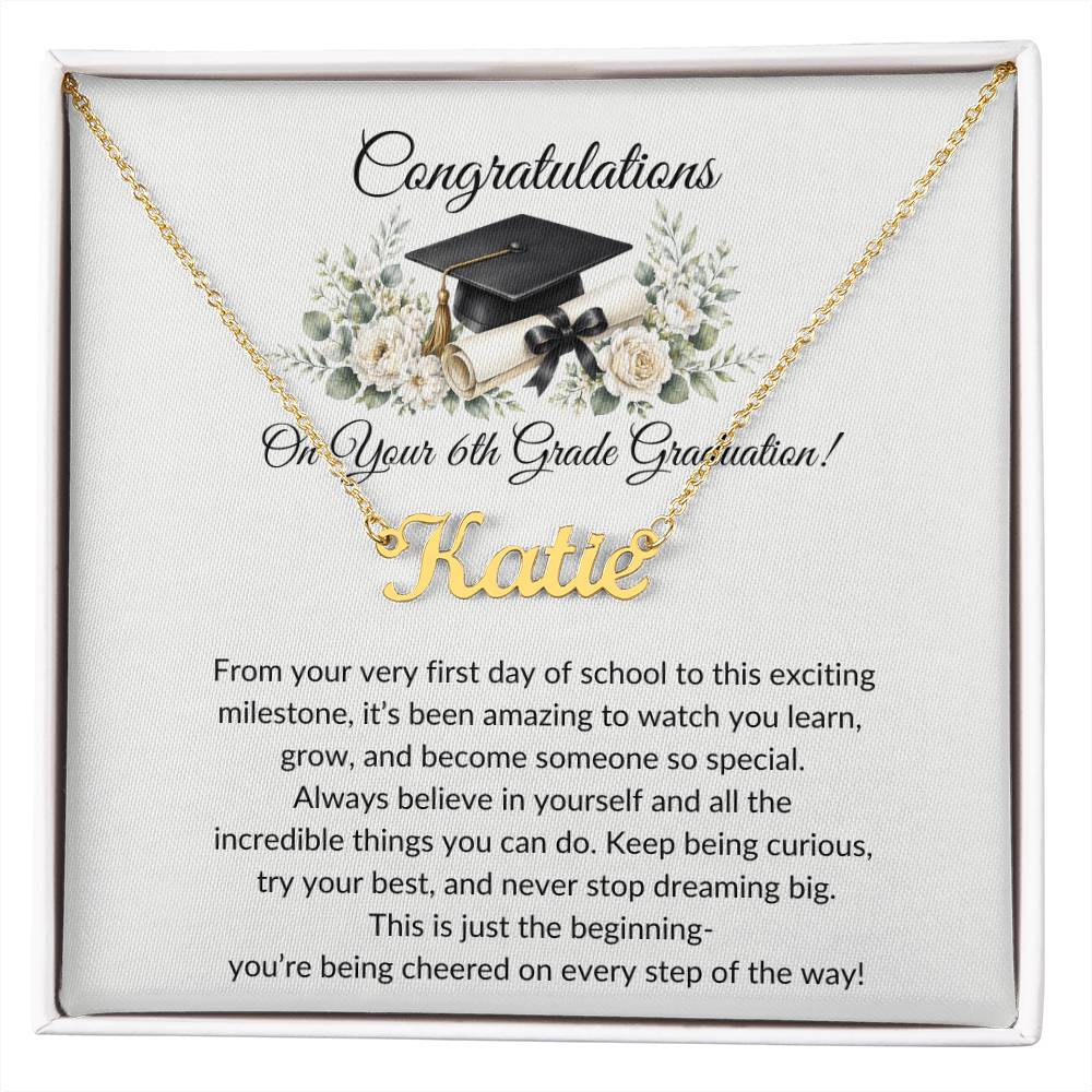 Graduation Name Necklace