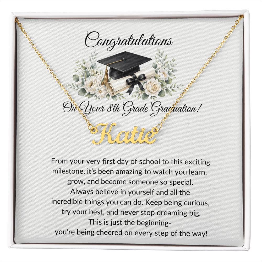Graduation Name Necklace