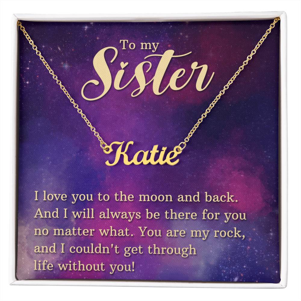 Sister Name - Customizable Sister-Inspired Jewelry  Max 255-[Heartfelt Family Gift]