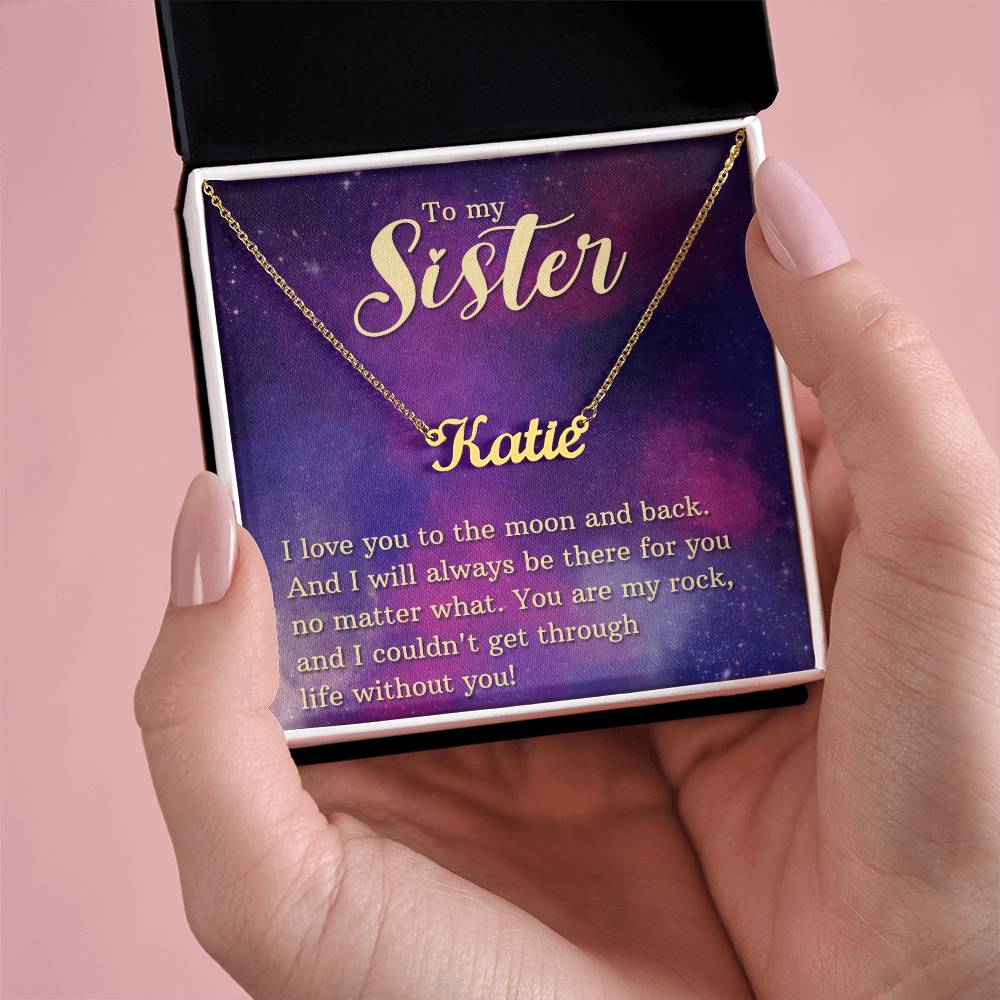 Sister Name - Customizable Sister-Inspired Jewelry  Max 255-[Heartfelt Family Gift]