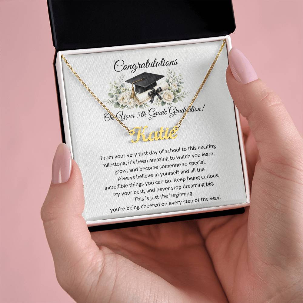 Graduation Name Necklace