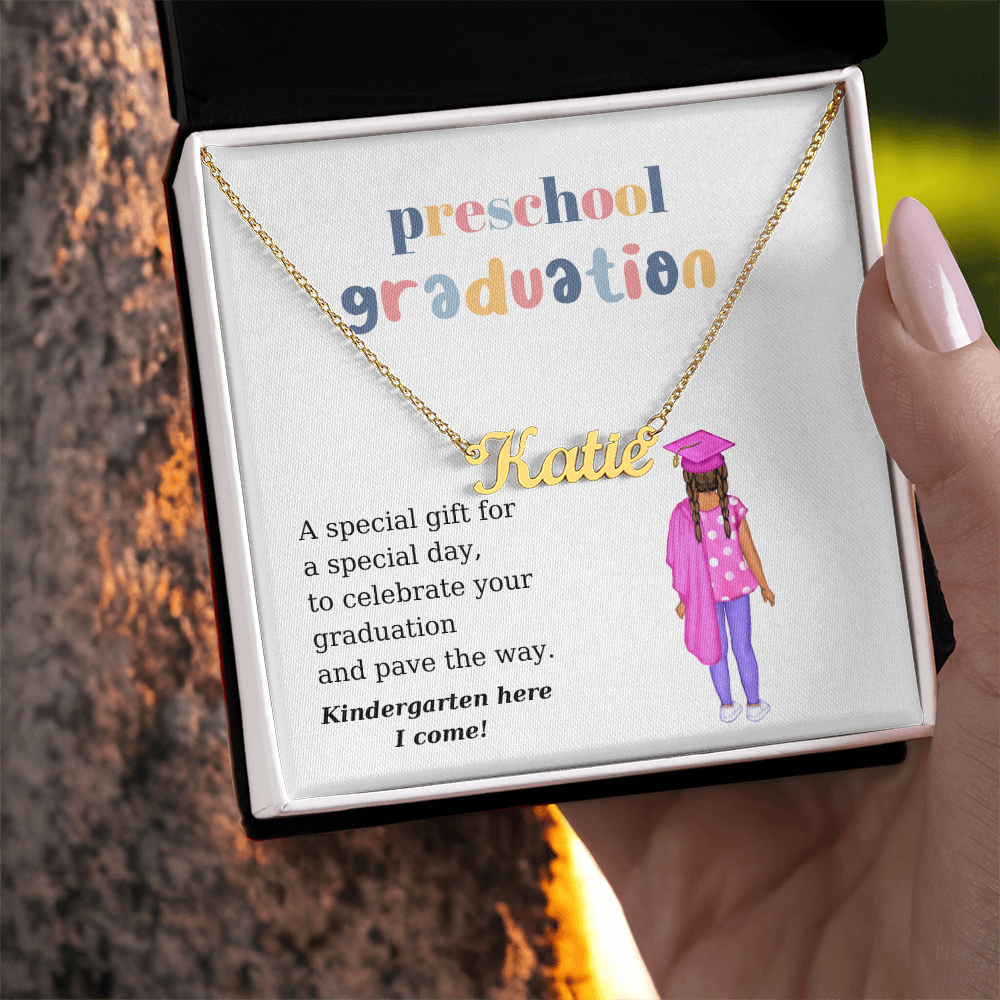 Preschool Graduate Name Necklace
