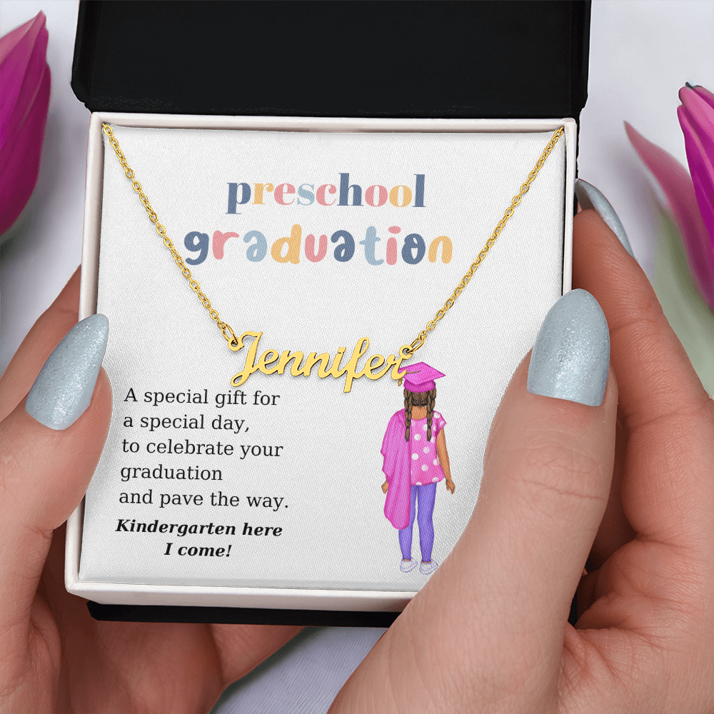Preschool Graduate Name Necklace