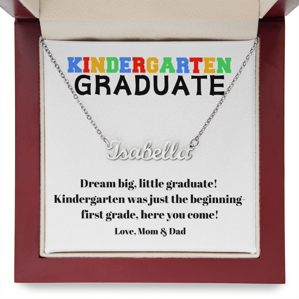 Kindergarten Graduation Name Necklace-[Heartfelt Family Gift]