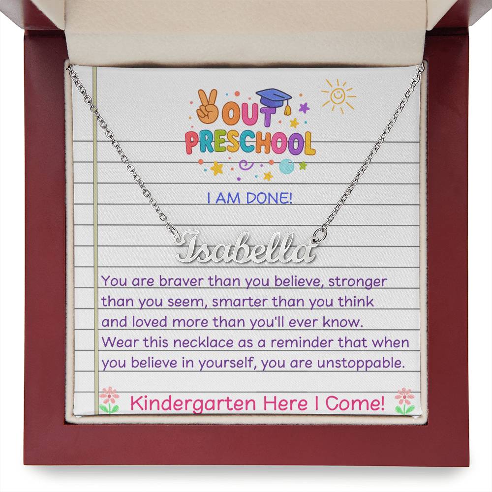 Preschool Graduation Name Necklace