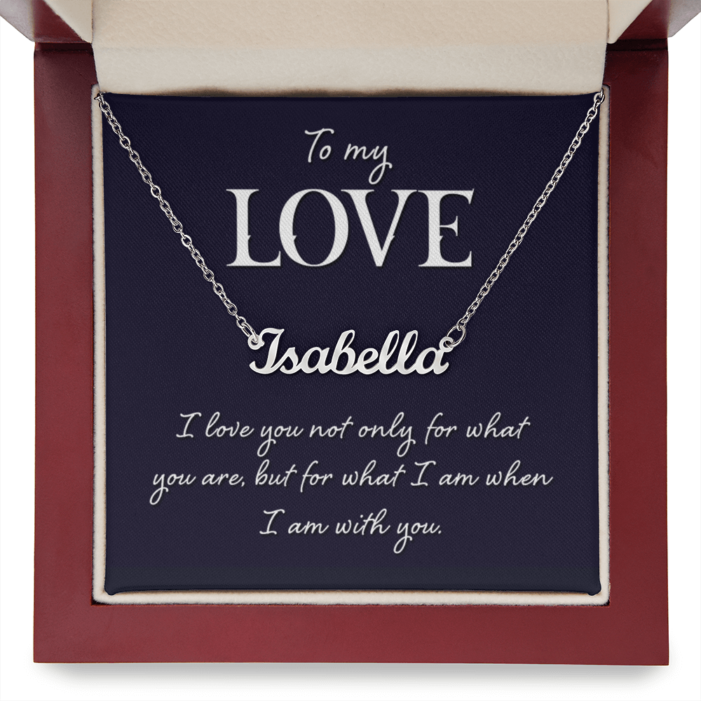 To My Love Name Necklace Gift for Wife Soulmate