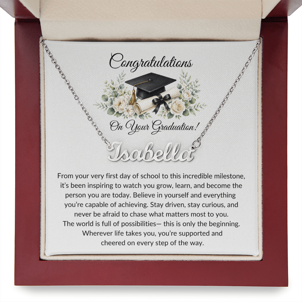 Graduation Name Necklace Gift