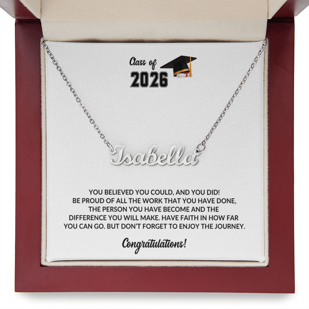 Class of 2026 Name Necklace Graduation Gift