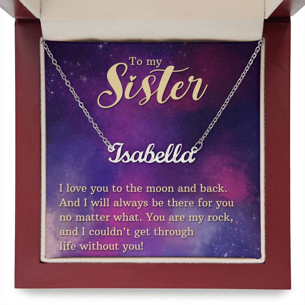 Sister Name - Customizable Sister-Inspired Jewelry  Max 255-[Heartfelt Family Gift]