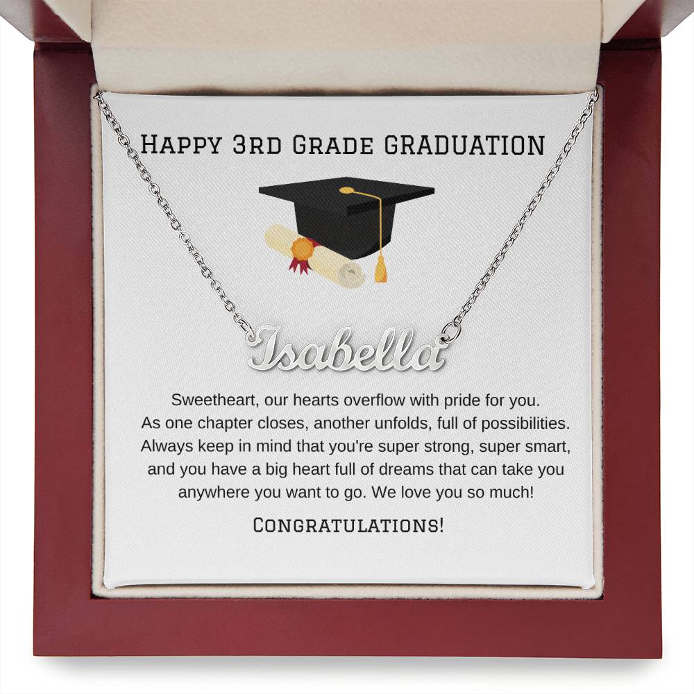 3rd Grade Graduation Name Necklace-[Heartfelt Family Gift]