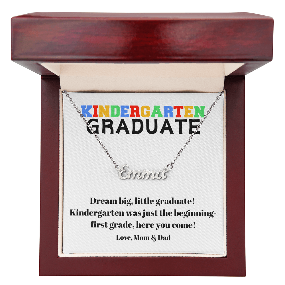 Kindergarten Graduation Name Necklace-[Heartfelt Family Gift]