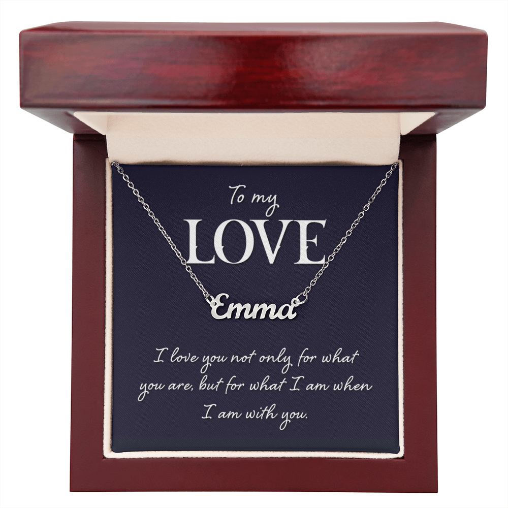 To My Love Name Necklace Gift for Wife Soulmate