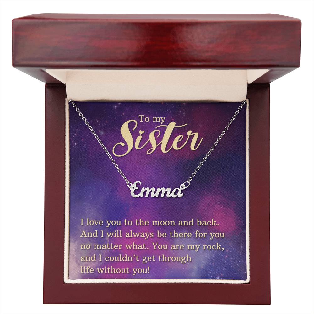 Sister Name - Customizable Sister-Inspired Jewelry  Max 255-[Heartfelt Family Gift]