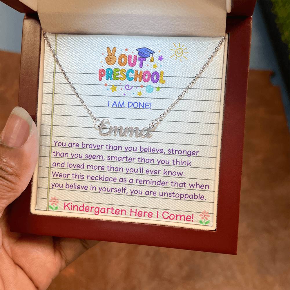 Preschool Graduation Name Necklace