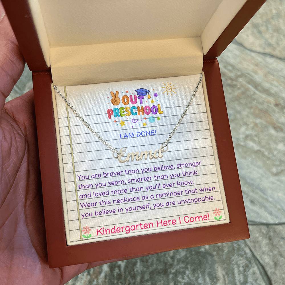 Preschool Graduation Name Necklace