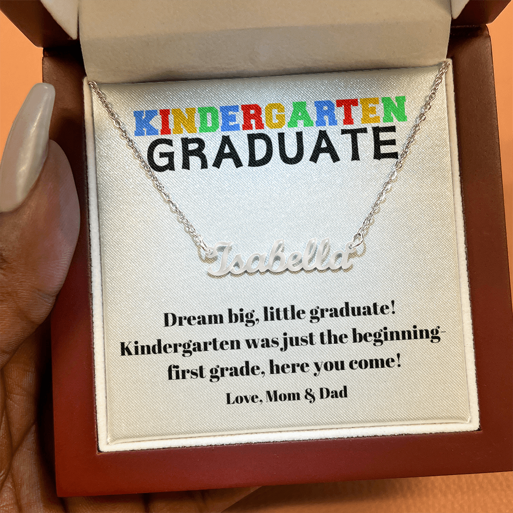 Kindergarten Graduation Name Necklace-[Heartfelt Family Gift]