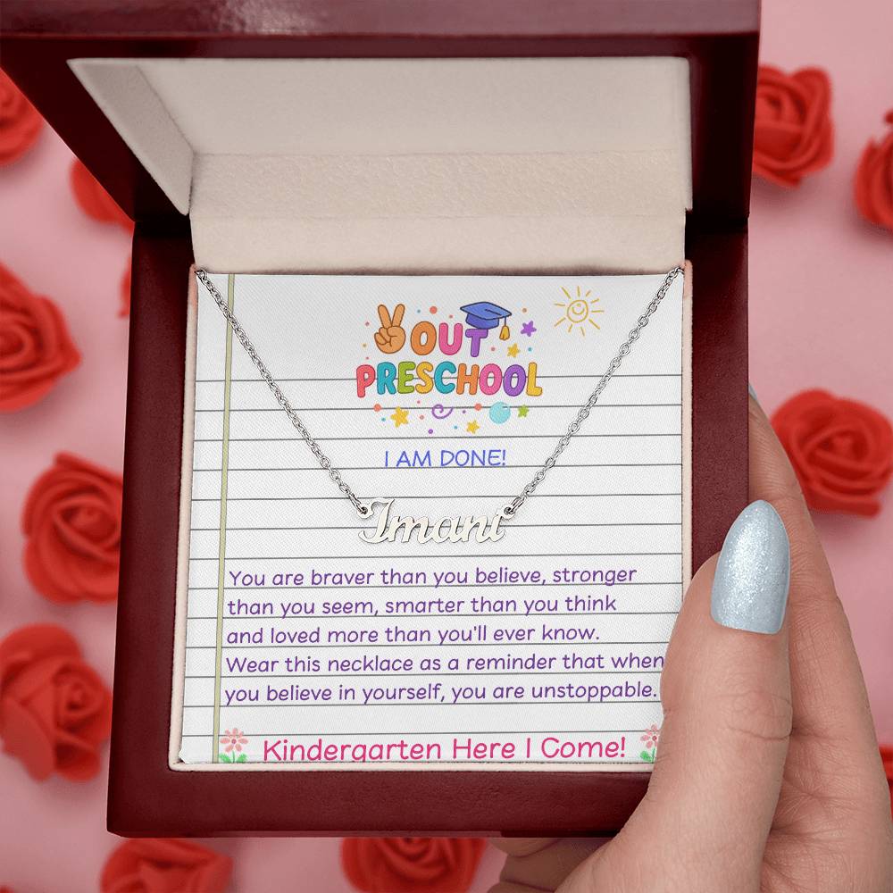 Preschool Graduation Name Necklace