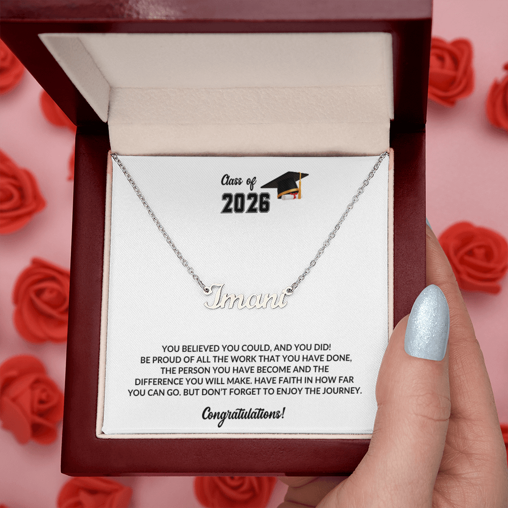 Class of 2026 Name Necklace Graduation Gift