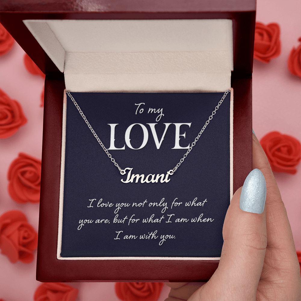 To My Love Name Necklace Gift for Wife Soulmate