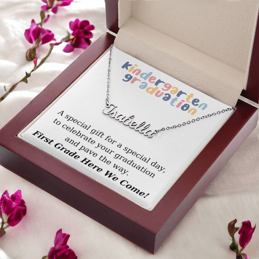 Kindergarten Graduation - Personalized Name Necklace-[Heartfelt Family Gift]