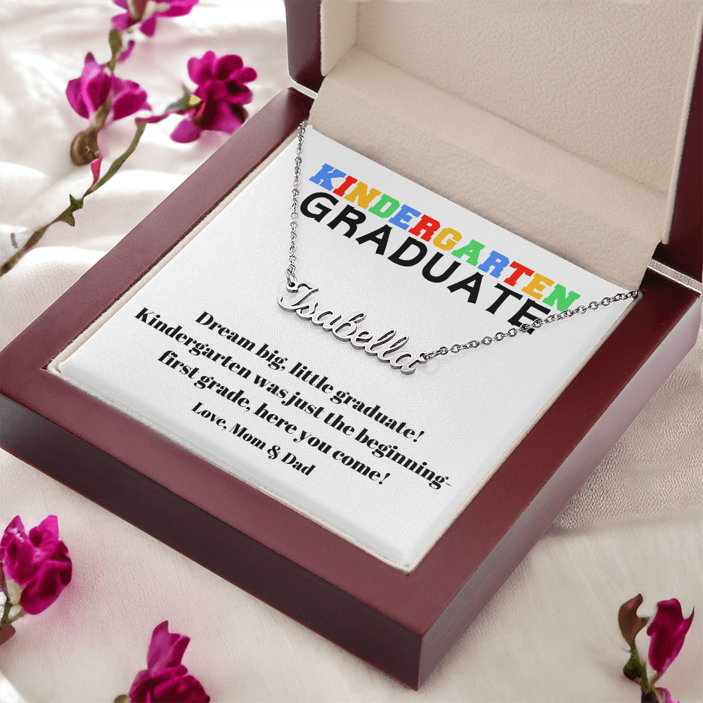 Kindergarten Graduation Name Necklace-[Heartfelt Family Gift]