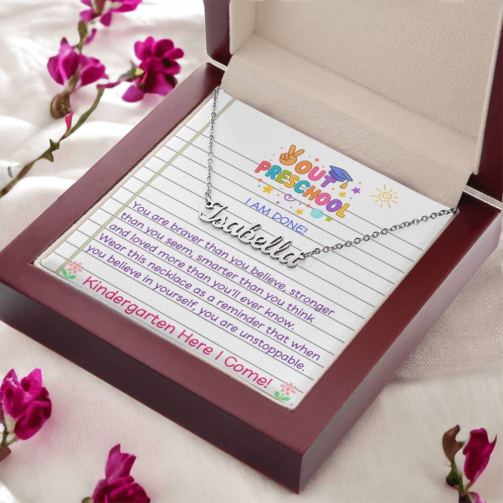 Preschool Graduation Name Necklace