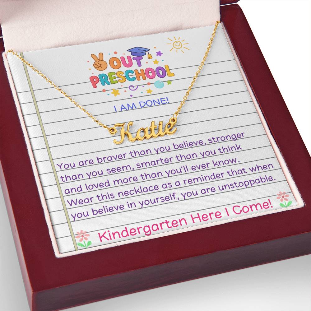Preschool Graduation Name Necklace