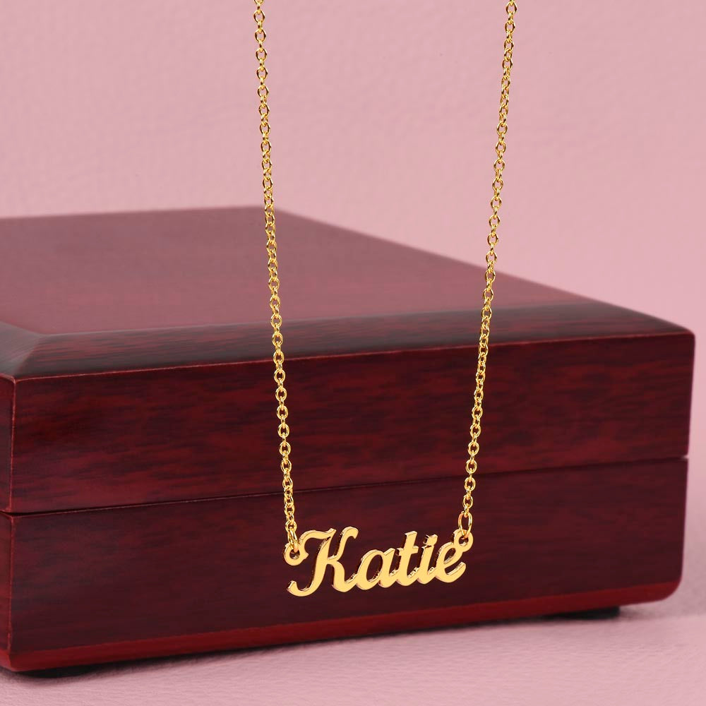 Custom Christmas Name Necklace for Daughter - Personalized Gift from Father-[Heartfelt Family Gift]