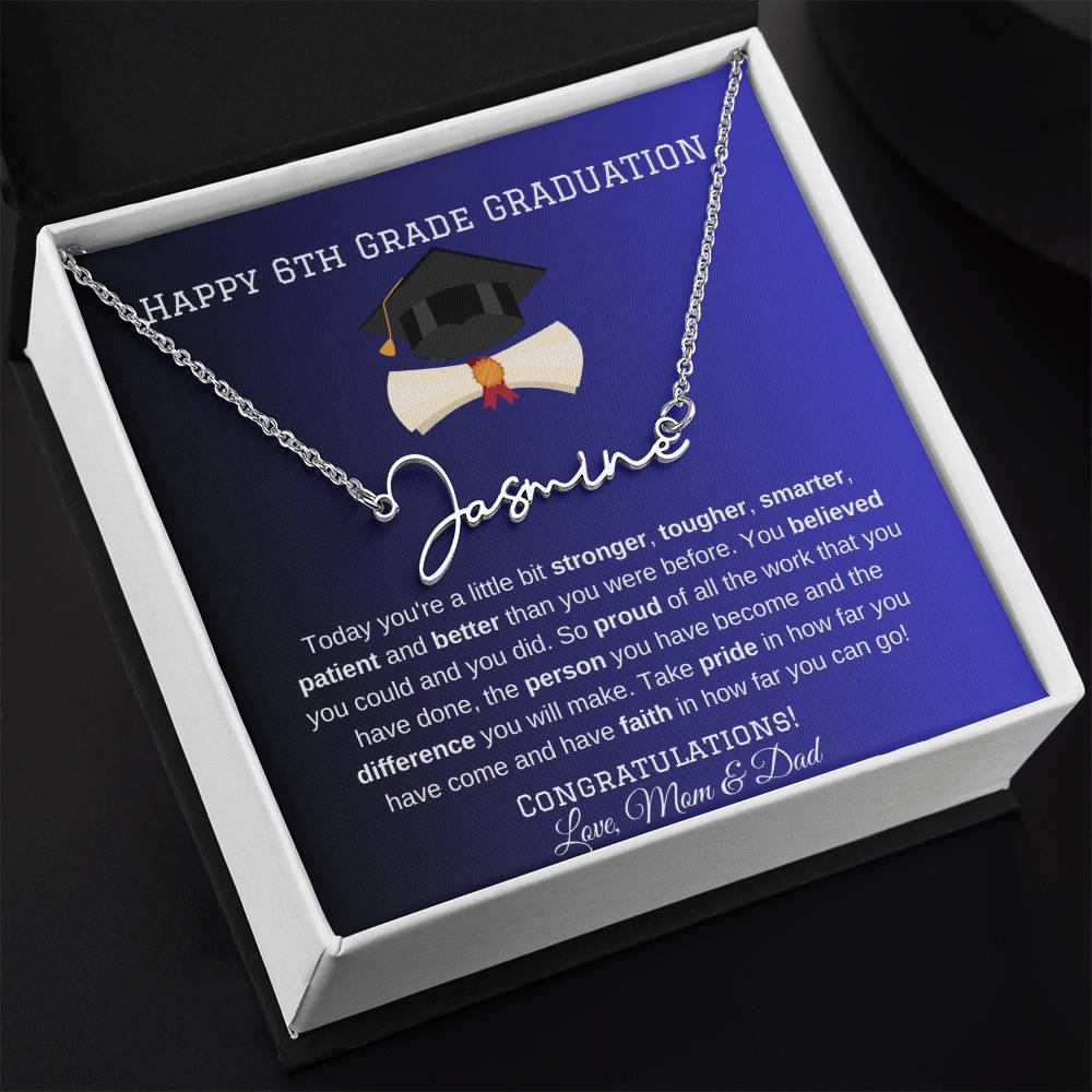 6th Grade Graduation Necklace Gift-[Heartfelt Family Gift]