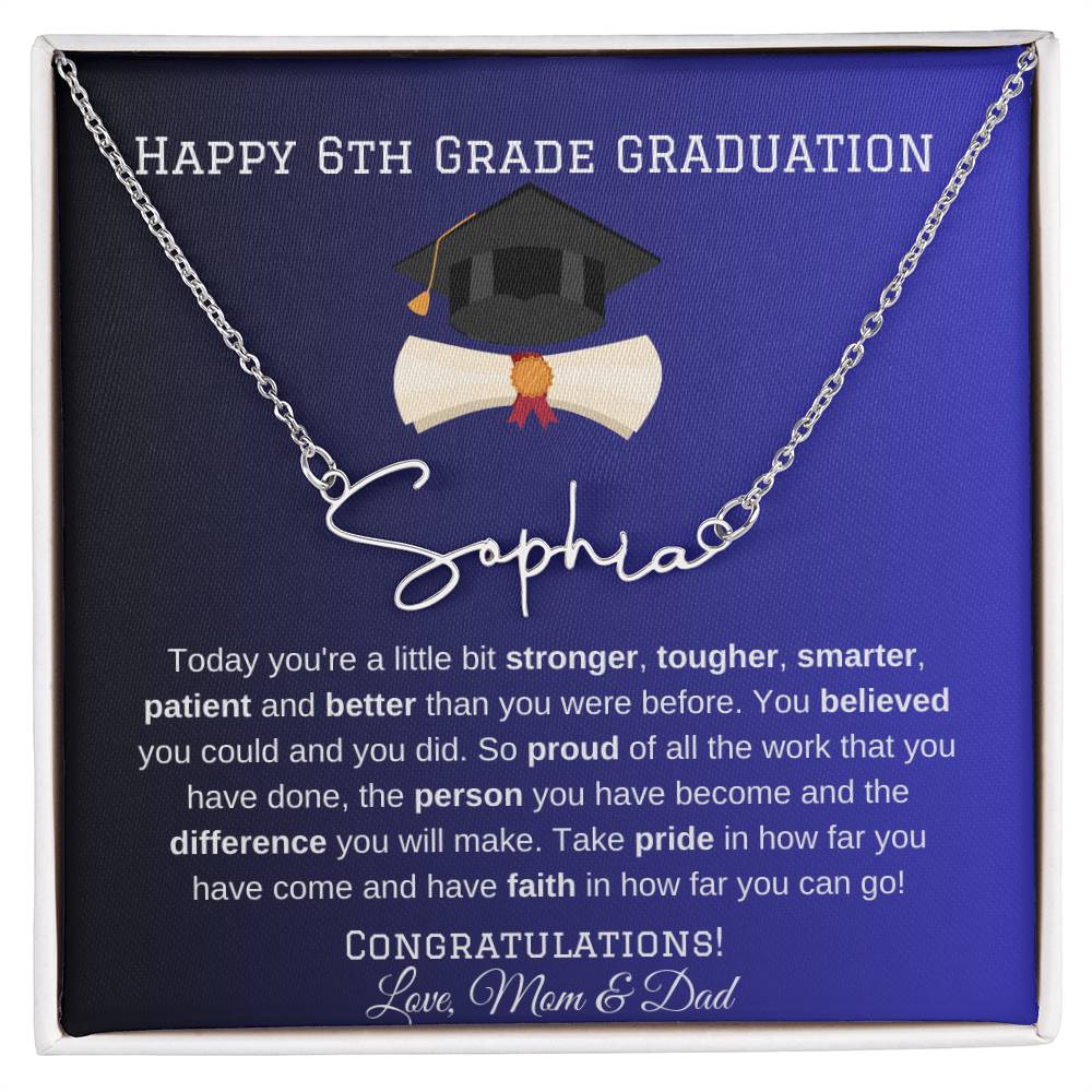 6th Grade Graduation Necklace Gift-[Heartfelt Family Gift]