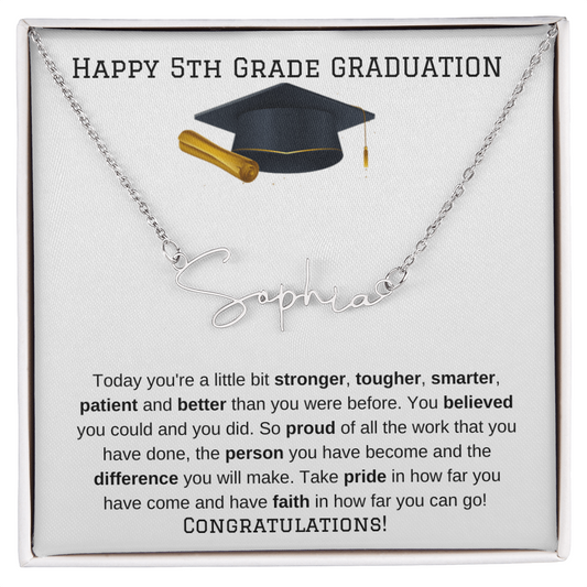 5th Grade Graduation Name Necklace