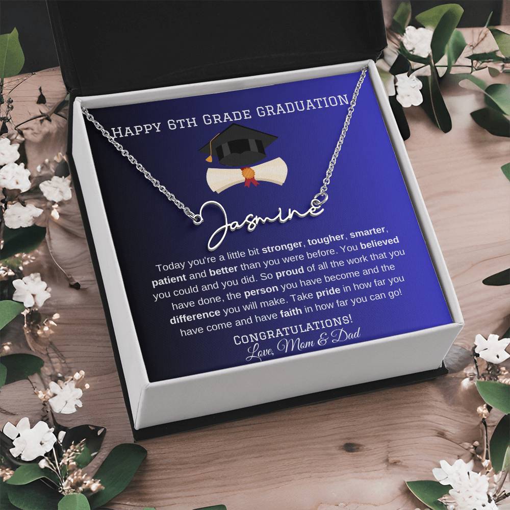 6th Grade Graduation Necklace Gift-[Heartfelt Family Gift]