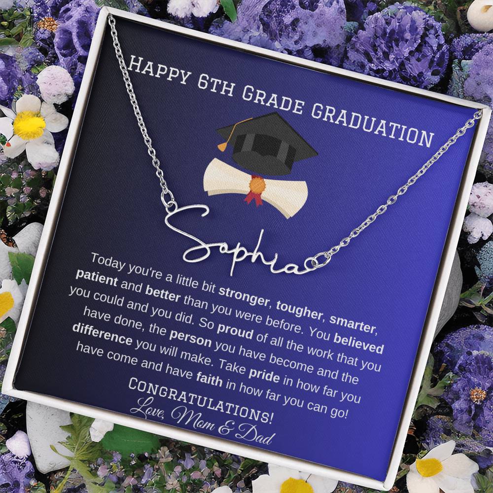 6th Grade Graduation Necklace Gift-[Heartfelt Family Gift]