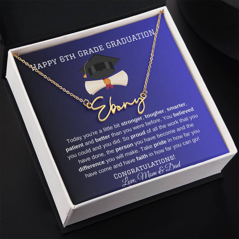 6th Grade Graduation Necklace Gift-[Heartfelt Family Gift]