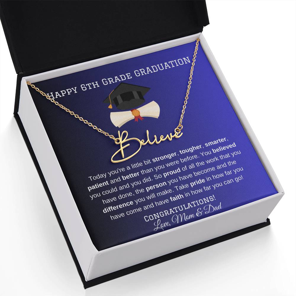 6th Grade Graduation Necklace Gift-[Heartfelt Family Gift]
