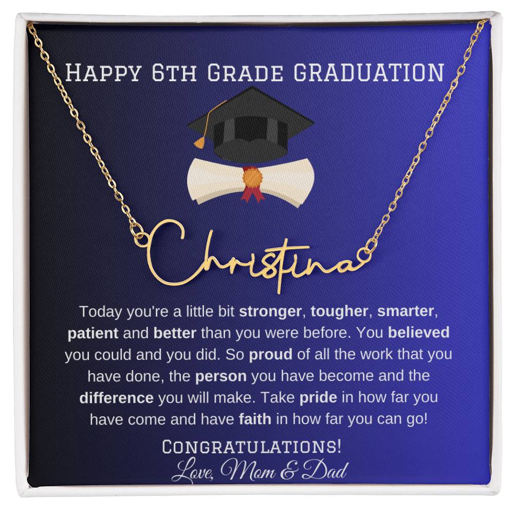 6th Grade Graduation Necklace Gift-[Heartfelt Family Gift]