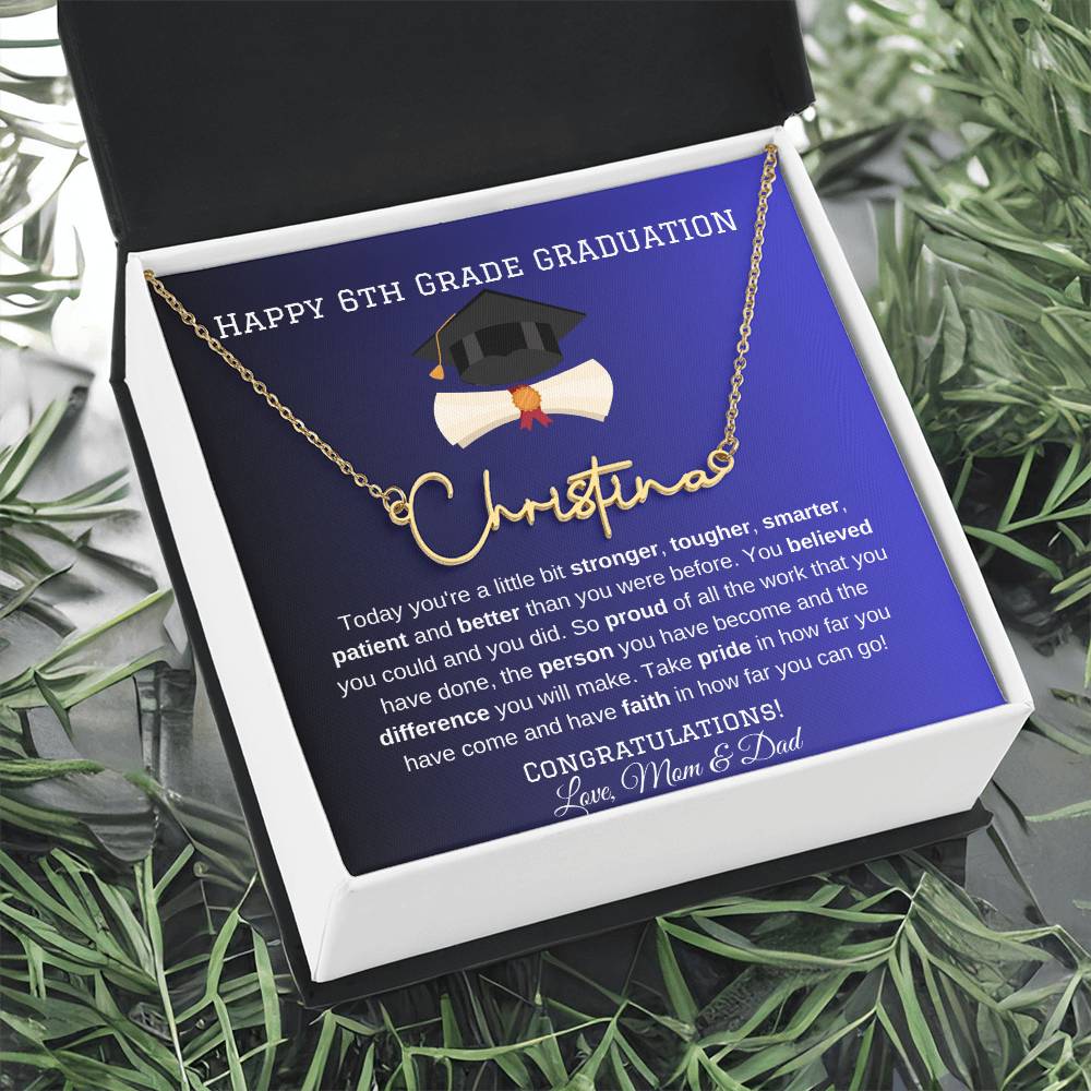 6th Grade Graduation Necklace Gift-[Heartfelt Family Gift]