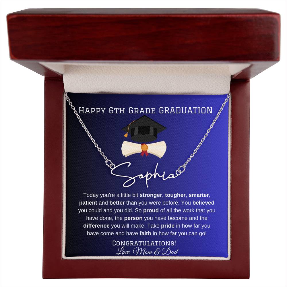 6th Grade Graduation Necklace Gift-[Heartfelt Family Gift]
