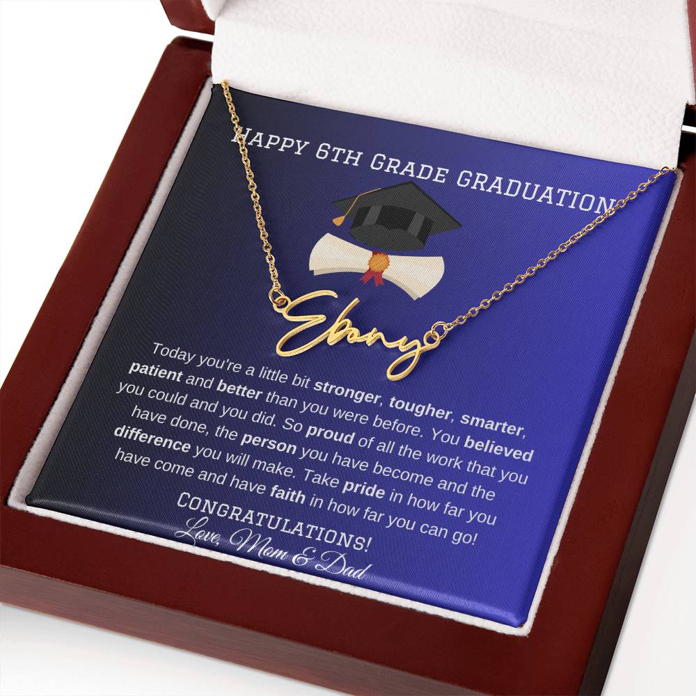 6th Grade Graduation Necklace Gift-[Heartfelt Family Gift]